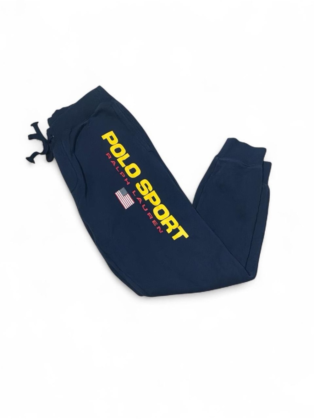 Polo by Ralph Lauren Navy Joggers with Yellow Polo Sport Logo